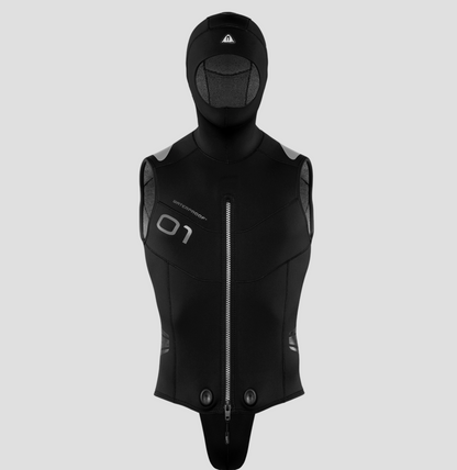 WATERPROOF O1 Overvest 5mm with hood Men ווסט עם כובע 5 מ"מ לגברים