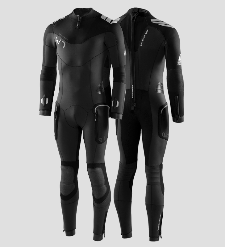 WATERPROOF W7 Full Wetsuit 5mm Men חליפת צלילה לגברים בעובי 7 מ"מ