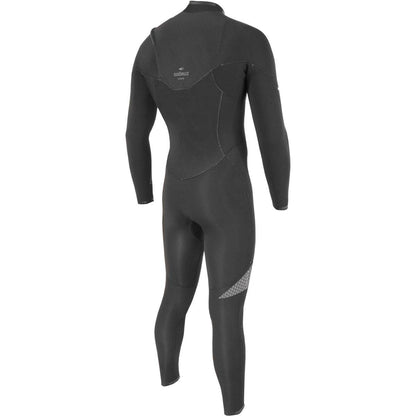 SOORUZ Fullsuit Men 4/3 CZ FIGHTER Organic Oysterprene Black חליפת גלישה לגברים בצבע שחור בעובי 4/3 מ"מ עם רוכסן חזה