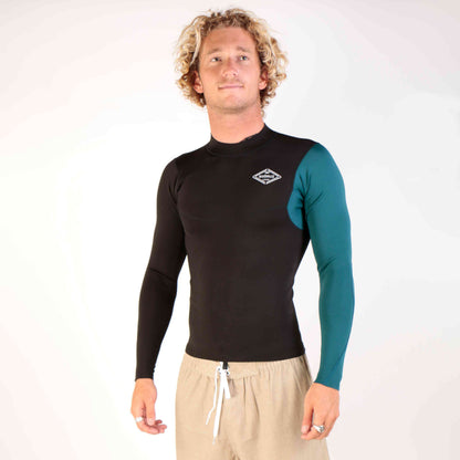 SOORUZ Rashguard LS Slate 2023 חולצת לייקרה לגברים שרוול ארוך בצבע כחול/שחור