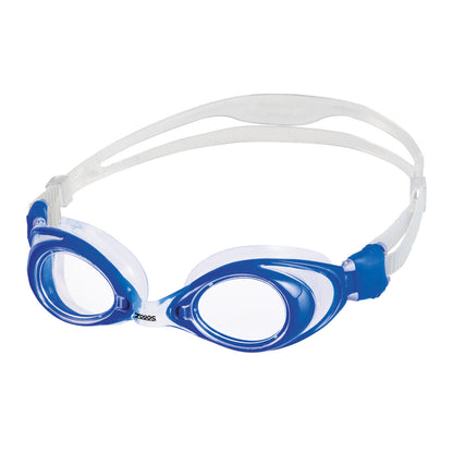 ZOGGS Vision Optical Corrective Goggle משקפת שחייה בצבע כחול/לבן עם עדשות אופטיות מראה