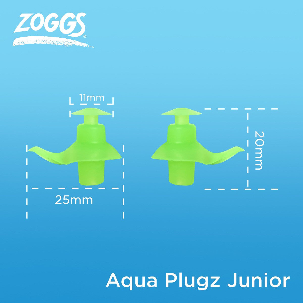 ZOGGS Aqua Plugz Junior Ear Plugs אטמי אוזניים לילדים - דוגית